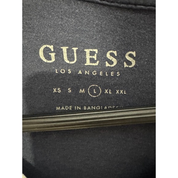 GUESS LOS ANGELES Men's Navy Blue V Neck Short Sleeve T Shirt Size L - Picture 4 of 5